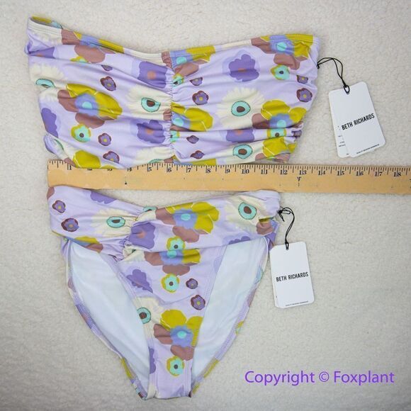 New! Set! Beth Richards Delrey Bikini Top & bottom 70’s floral bikini - Picture 4 of 15